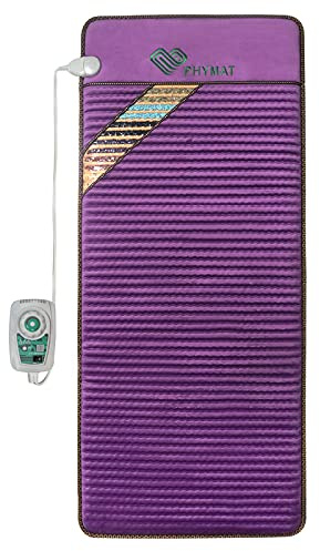 PHYMAT Far Infrared Amethyst Heating Pad (70x31)- 5 Color Natural Crystal Heating Mat - Amethyst Full Body Infrared Mat - Bio Amethyst Mat with Auto Shut Off - Overheat Protection,Smart Control