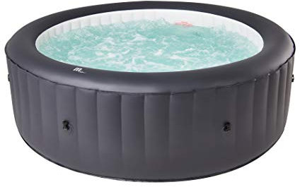 Rimba Latest Mspa Portable Hot Tub Round 6 Persons Outdoor Bubble Spa Pool Inflation Smart Filtration, UVC Sanitization Technology, 36 Degree Quick Heating