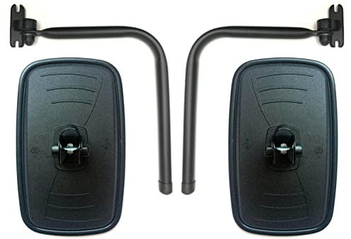 MelTruck® 2 espejos retrovisores exteriores 233 x 145 mm ø18 universal para tractor camión con soporte para espejo