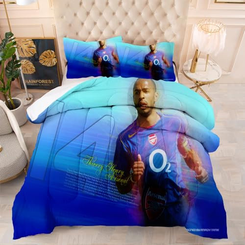 CHAOSEE Thierry Henry Nordic Bettdeckenfüllung Für Bett 90/135/150, Faserbettdecke 300 G/m², Leicht, Weich, Atmungsaktiv Für Herbst Und Winter (Henry 07,Einzelbett 135cmx200cm)