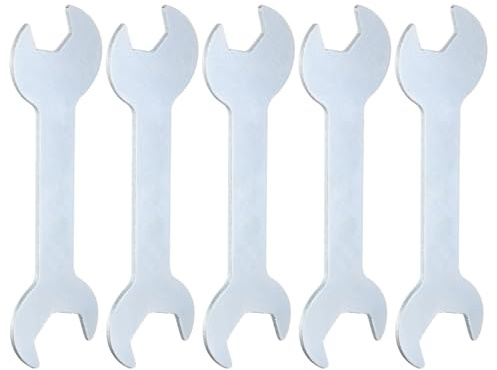 QUARKZMAN 5 Pezzi Chiavi Aperte Doppie Sottili 10mm x 14mm Metriche Super Sottili Piccole Chiavi Piatte Galvanizzate Chiavi Aperte Per Riparazioni Auto Montaggio Mobili