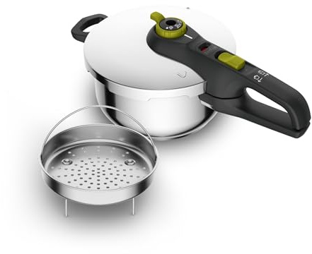 Tefal - Cocotte-minute P2534047 Autocuiseur Compact itres - 3 L | Cuisson rapide pour 1 à 2 personnes - Préserve les vitamines - Format compact facile à ranger - 2 programmes de cuisson