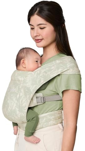 Ergobaby Babytrage für Neugeborene ab Geburt Extra Weich, Embrace Bauchtrage Baby Tragetasche Ergonomisch, Sage Meadows