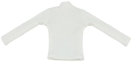Oshhni Vestiti per Action /6, Maglione Lavorato a Maglia con Collo Alto, Modello di Accessorio per Costume in Miniatura, Abbigliamento alla Moda per, Bianco