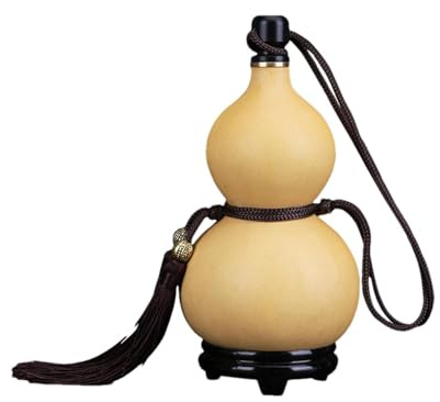 Generico Naturlig flaska - vattenkokare för utomhusvattenkaraff, rep med | traditionell Wu Lou vinbehållare, bärbar torkad | Dricka Varje dag med hänge, 1 st, riferimento alla descrizione, Se