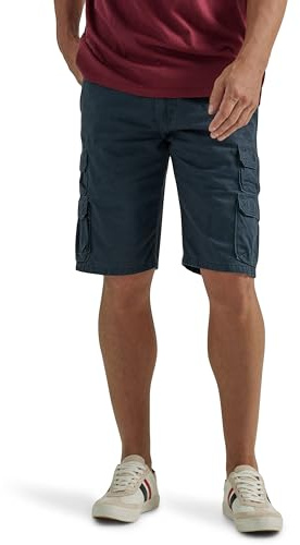 Wrangler Authentics Pantaloncini Cargo da Uomo in Twill Premium, Midnight, 66