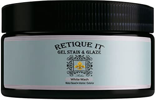 Water-Based Gel Stains by Retique It (8 Ounce Stain, 98 White Wash)