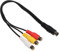 4 Pin S-Video to 3 RCA AV Female Cable for TV, PC, Computer Projector, Double Shielding Red Yellow White Video Adapter Cable, 1.0ft