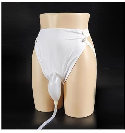 DRXRD Urinella Für Männer Tragbare Urinflasche Für Männer Mit Auffangbeutel Rückflussverhinderungskatheter Für Männer Geeignet Für Patienten Und Reisende Siliconemale