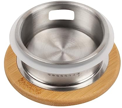 UPKOCH Coperchio per Brocca d Acqua Sostituibile Filtro in bambù Doppia Uscita Acqua Senza Sbavature Isolamento dei Fondi del tè