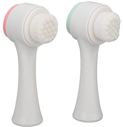 Spazzola per la Pulizia del Viso Spazzola per la Pulizia del Viso con Base in Piedi a Doppia Faccia da 2 Pezzi