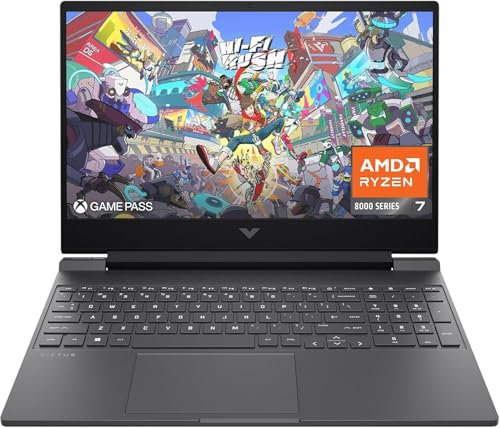 HP Victus 15-fb2001sl Notebook, AMD Ryzen 7-8845HS, RAM 16GB, 1TB SSD, Display 15.6 FHD Antiglare IPS 300 nits 144Hz, NVIDIA RTX4060 8GB, 3 Mesi di PC Game Pass Inclusi, Webcam TNR, Windows 11, Grigio