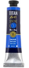TITAN ARTS - Huile extra fine Titan 20 ml - 55 bleu cyan série 1