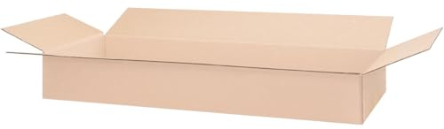 verpacking Faltkartons 1100 x 400 x 150 mm Braun (Außenmaß 1105 x 405 x 160 mm) KK 210 1-wellig Versandkarton für mittelgroße Waren DHL Paket DPD GLS Hermes Kartons (5 Stück)