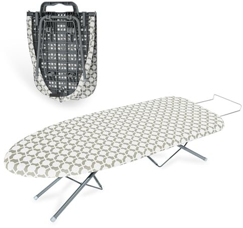 Shrivee Assi da Stiro Piccolo Pieghevole Salvaspazio Portatile Professionale con Telaio (Grigio)