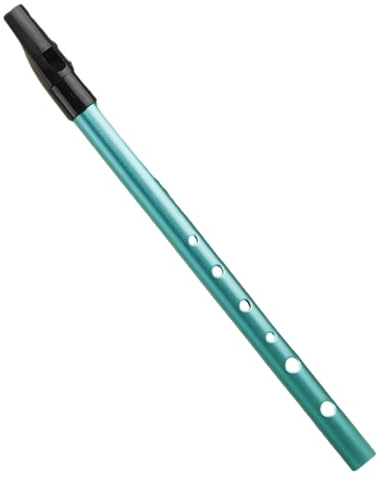 träblåsinstrument Traditionell plåt 6-håls metallflöjt träblås plåt flöjt bärbara musikinstrument(Green)