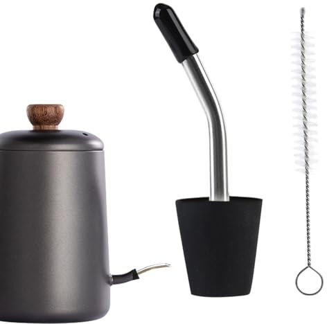 Bec Verseur pour Cafetière,Bec Verseur À Liqueur Avec Brosse De Nettoyage Incluse | Accessoires Polyvalents Pour Bouilloire Et Boissons Chaudes Et Froides : Chocolat, Thé, Liqueur Et Autres