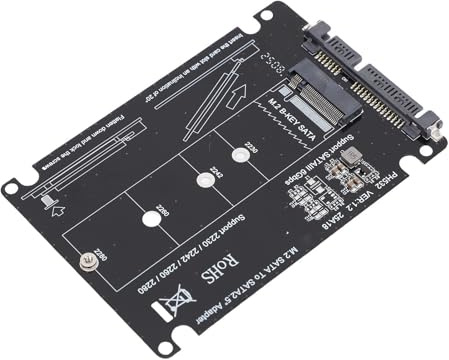 Lazmin112 M.2 Ngff B Key Msata Ssd Till 2,5 Tum Sata-Adapter, Hårddiskkonverteringskort, För 2230 2242 2260 2280 Ssd, Stötsäker, För Ios, Linux, W 7 8 10, Inte För M Key