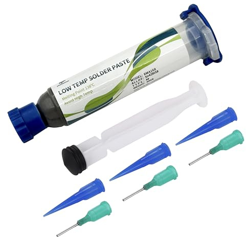 Sn42/Bi58 Lead Free Solder Paste No Clean, 138℃ Melting Point (30g)