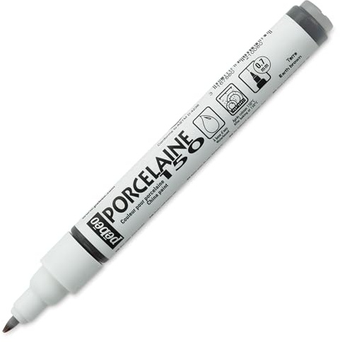 Pebeo - Porcelaine 150, pennarello sottile per porcellana, colore: marrone terra