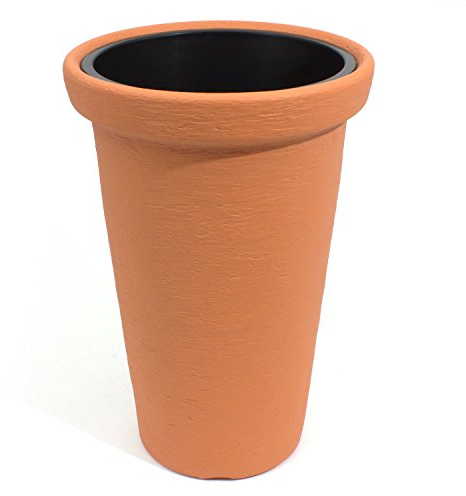 Prosperplast Grand Pot de Fleur Aspect Massif Couleur Terre Cuite Hauteur 50 cm 17 l