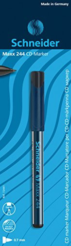 Schneider Schreibgeräte CD-, DVD-, BD-Marker Maxx 244, 0,7 mm, schwarz, 1er Blisterkarte