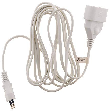 Prolongateur ménager 6A HO3VVH2F 2 x 0,75mm² - Blanc 3m - Zenitech