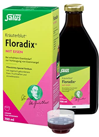 Kräuterblut Floradix mit Eisen - Lösung zum Einnehmen 1x 700 ml - bei erhöhtem Eisenbedarf zur Vorbeugung von Eisenmangel - pflanzliches Tonikum, wertvollen Kräuterauszügen und Vitamin C