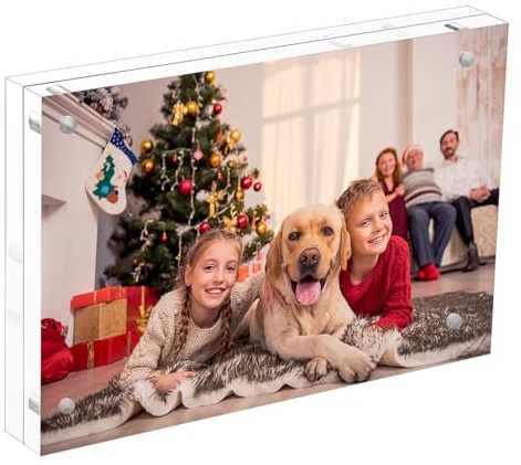 NIUBEE 4x6 Acrylic Picture Frame, Photo Frame 20% Thicker Block