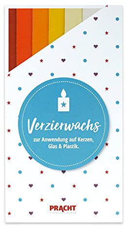 Pracht Creatives Hobby 7050-077 Verzierwachsplatten Mix, 6 halbe Platten, ca. 200 x 50 x 0,5 mm, Wachsplatten zum Modellieren und Verzieren von Kerzen