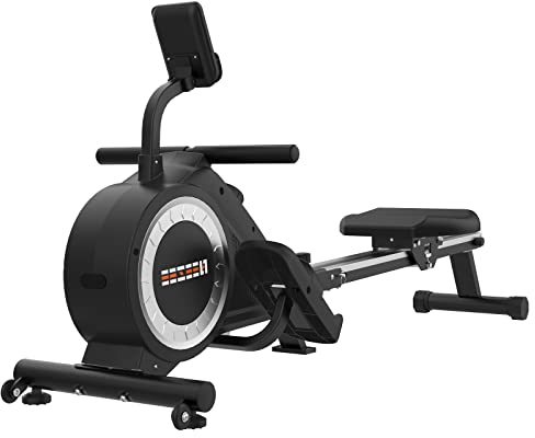 Rudergerät - Faltbares Rudergerät für zuhause mit, 16-stufiger Magnetwiderstand Rudergerät Schwarz