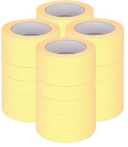 verpacking Lot de 24 rouleaux de ruban crêpe de 50 m de long - Largeur : 30 mm - Ruban de masquage pour peintre - Ruban adhésif pour travaux manuels