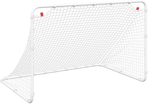 vidaXL Fußballtor Weiß 122 x 81 x 81 cm Stahl