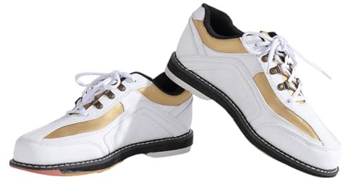 Scarpe da Bowling,Lightweight Bowling Athletic Sneakers,Scarpe da Bocce,Scarpe da Bowling Indoor per Principianti,Scarpe da Bowling da Uomo in Pelle,Traspirante,per Interni ed Esterni