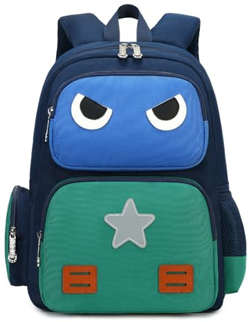 SIVENKE Sac à dos pour enfants de 5 à 10 ans enfants 15L sac d'école cartable garçons filles 40 * 30 * 10 cm Large Orange Vert