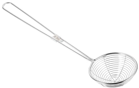 Warmhm Louche Écumoire Acier Inoxydable avec Tamis Fin pour Filtrer Perles de Thé Ustensile Polyvalent pour Cuisine et Préparation de Bubble Tea