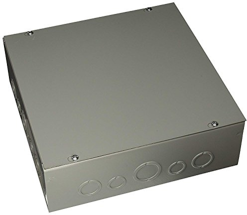 Hoffman ASE12X12X4 Pull Box, Screw Cover with Knockouts, Steel, 12 x 12 x 4, Gray