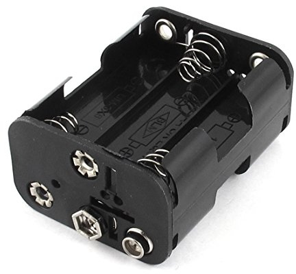sourcingmap Double Side Spring Loaded 6 x 1.5V AA Battery Holder Storage Case Box
