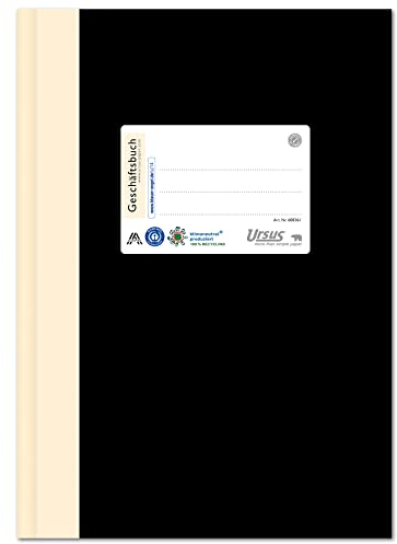 Staufen Ursus Style Geschäftsbuch, DIN A4, hochwertiger Leineneinband, Lineatur 5 mm kariert, 144 Blatt, premiumweißes 80g/m² Recyclingpapier, 1 Stück, Green