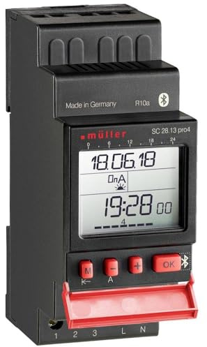 Müller SC 28.13 pro4 230V 50-60Hz Zeitschaltuhr für Digitale Schiene 230 V/AC 16 A/250 V