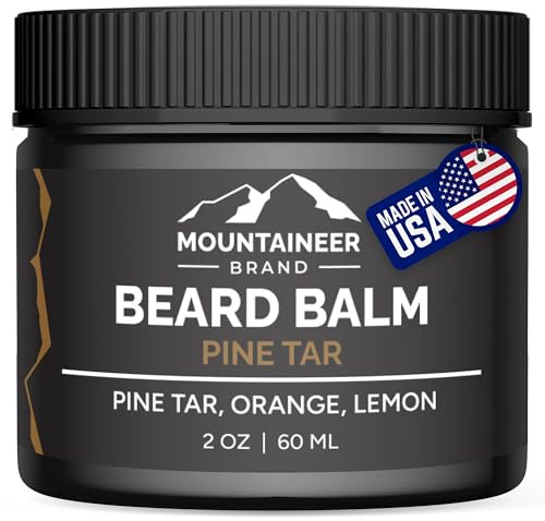Mountaineer Brand Natural Beard Balm with Pine Tar Scent | Scents Inspired by Nature | Beard Butter for Men | Leave in Condidtioner | Hydrates, Softens and Tames | Made in West Virginia | 2oz