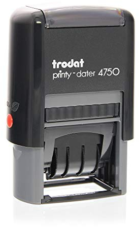 Datumstempel Trodat Printy 4750 custom (41x24 mm - 2 Zeilen) mit individueller Textplatte