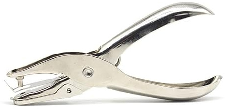 3 mm 1/8 Hand Held Paper Puncher 1 foro metallo DIY perforazione carta Punch pinze per artigianato carta biglietti di auguri Scrapbook Notbook cancelleria lavoro