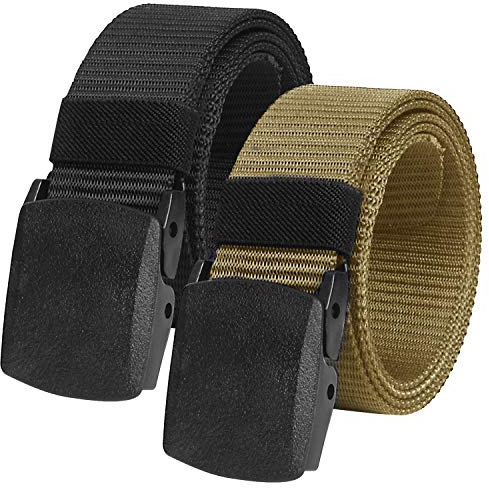 Chalier Unisex Schwarz & Gold Gürtel, 130cm