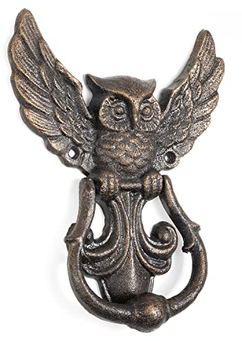 Moritz Türklopfer Eule Uhu Antik Stil Gusseiesen Rustikal Türklingel Door Knocker Barock Türglocke Haustür Türdekoration Türgong