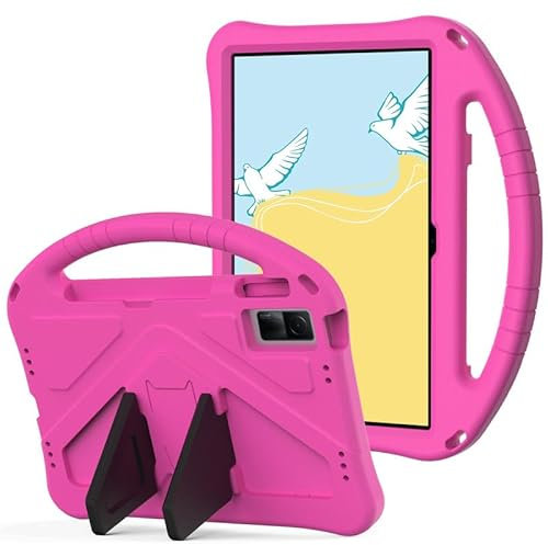 Kids Case For OPPO Pad Air 10.36 Inch (2022) Tablet Case, Children Friendly, Handle with Stand, EVA Lightweight Protective Cover, Pink