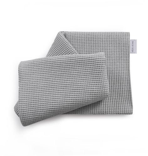 Meri-Home Tagesdecke 180 x 220 cm Waffeloptik Kuscheldecke Sofa Überwurfdecke, Bett Überwurf Decke Tagesdecken Sofadecke Leichte Couch Wohndecke (180 x 220 Grau)
