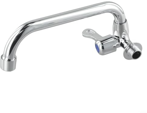 YUANGANG Grifo de agua fría montado en la pared, grifo de fregadero de cocina de una sola manija para cocinas, bares, baños