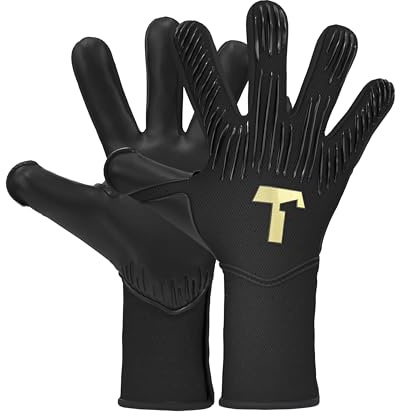 T1TAN Rebel 2.0 Black-Out (FP) - Gants de Gardien de But - Gants de Football pour Gardiens de But - avec Protection des Doigts - Taille 6