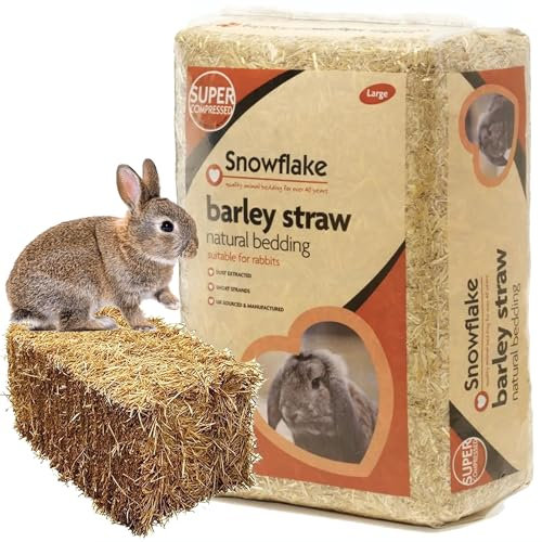 STORM TRADING GROUP Large 3KG Bags Soft Flake Barley Straw Rabbit & Tortoise Animal Bedding (3KG (1 Bag))
